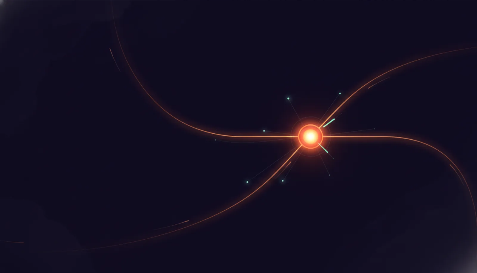 Abstract illustration of two separate paths meeting at one junction
